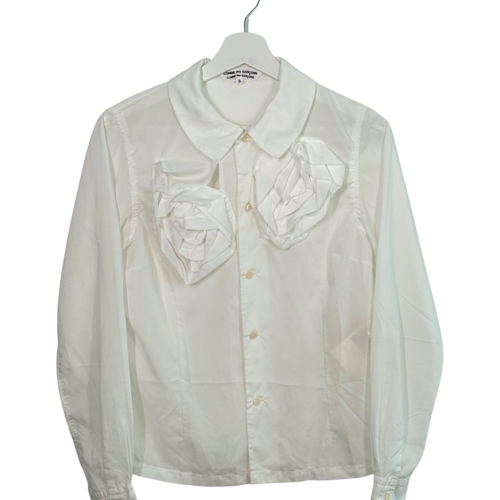 Comme des Garcons 2014AW Runway Double Roses Long Sleeves Shirt